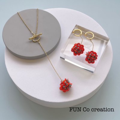 画像1: 【キット】pom-pom mum〜ネックレス＆ピアス（イヤリング）
