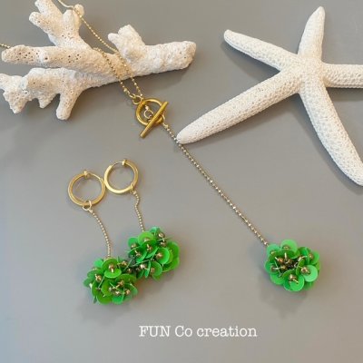 画像2: 【キット】pom-pom mum〜ネックレス＆ピアス（イヤリング）